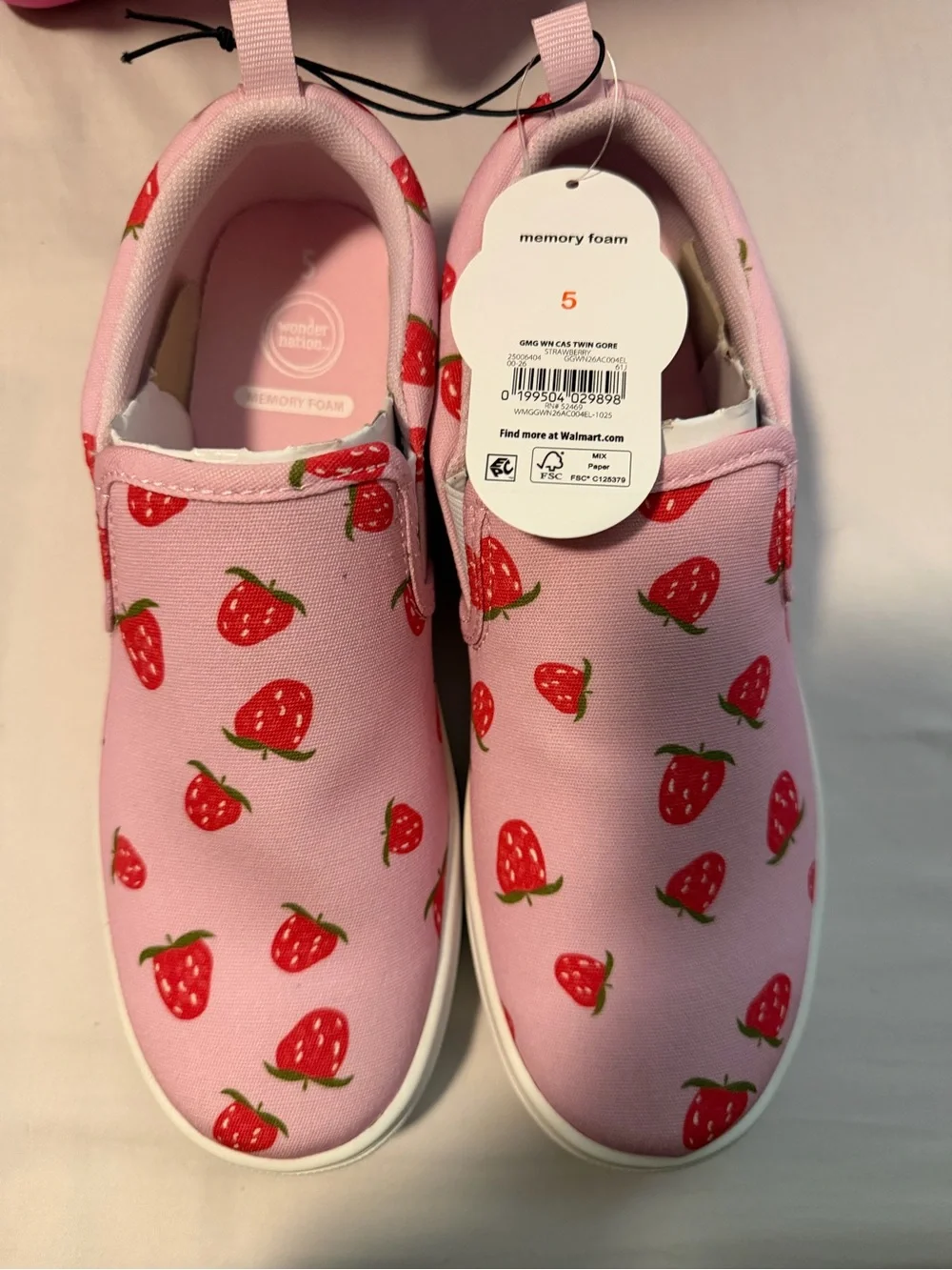 Kids' Rainbow Slip-On Shoes with Memory Foam - Pink